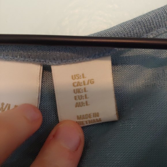 Cynthia Rowley 100% Linen Light Blue Peplum Top Size Large - Picture 6 of 7